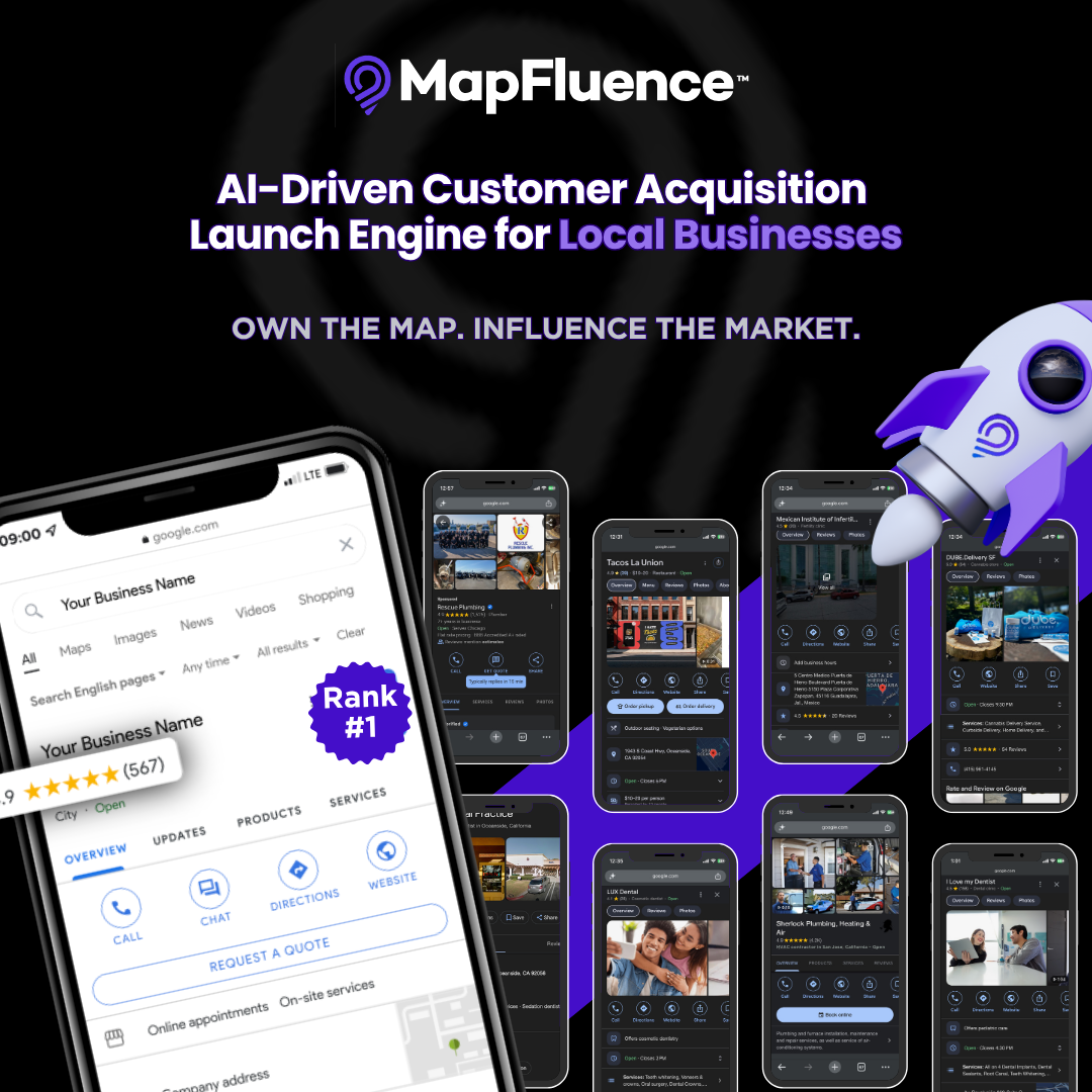 MapFluence™ Rocket Launch Engine Over Google Business Profiles